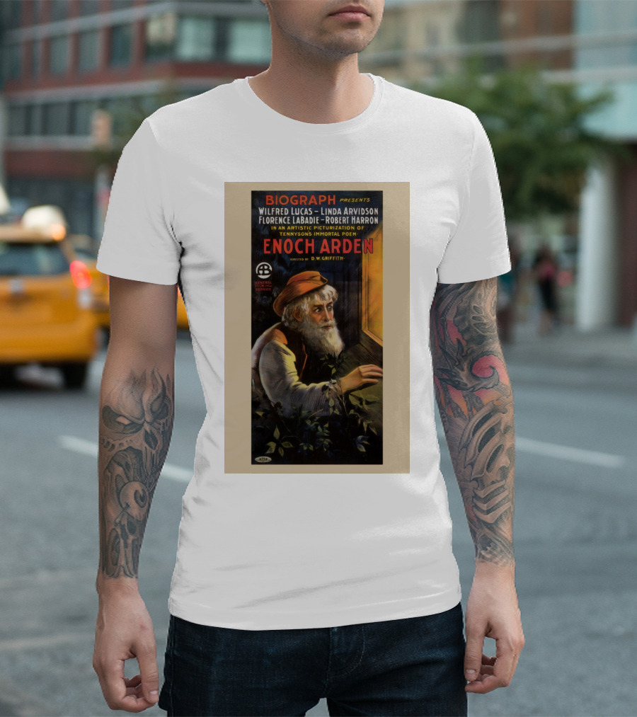 BIOGRAPH Presents Enoch Arden Wilfred Lucas Linda Arvidson Florence Labadie Robert Harron D.W. Griffith Tennyson's Immortal Poem T-Shirt