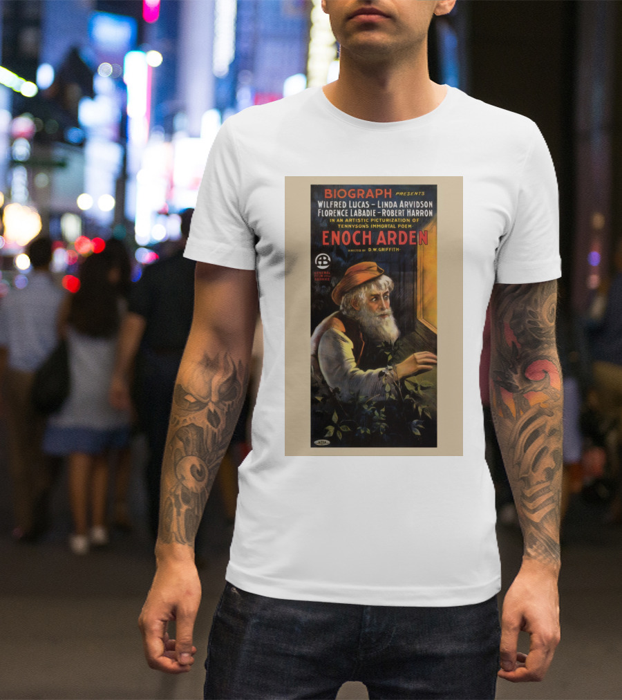BIOGRAPH Presents Enoch Arden Wilfred Lucas Linda Arvidson Florence Labadie Robert Harron D.W. Griffith Tennyson's Immortal Poem T-Shirt