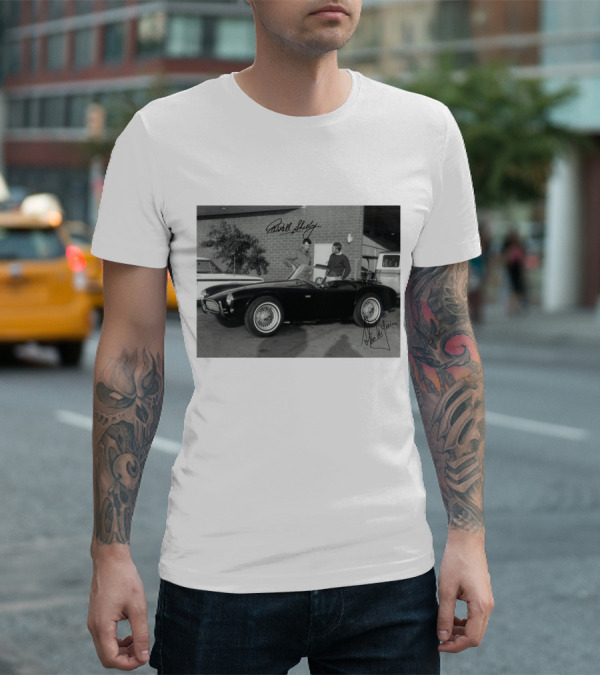 1963 Steve McQueen Carroll Shelby Cobra Classic Car Photo T-Shirt