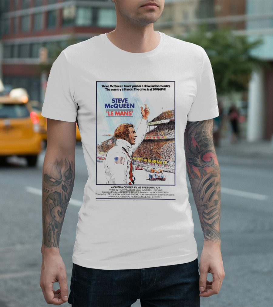 Steve McQueen Le Mans 1971 Racing Champion At 200 MPH T-Shirt