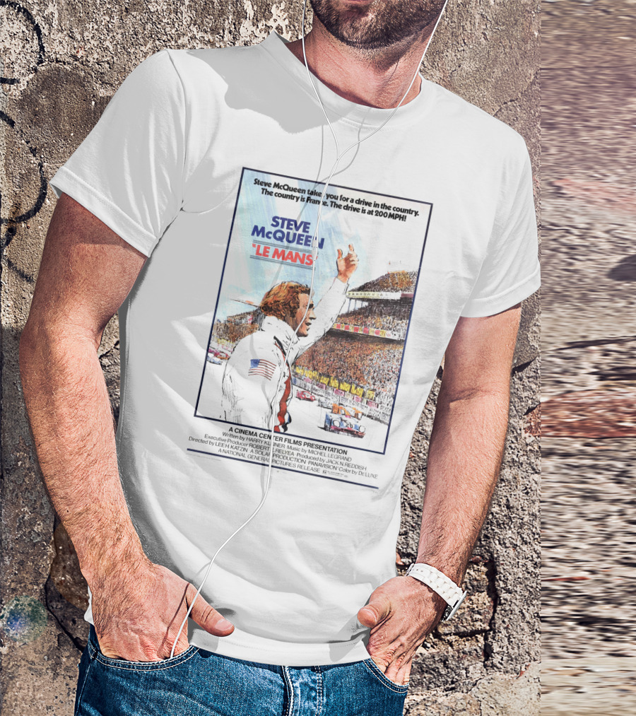 Steve McQueen Le Mans 1971 Racing Champion At 200 MPH T-Shirt