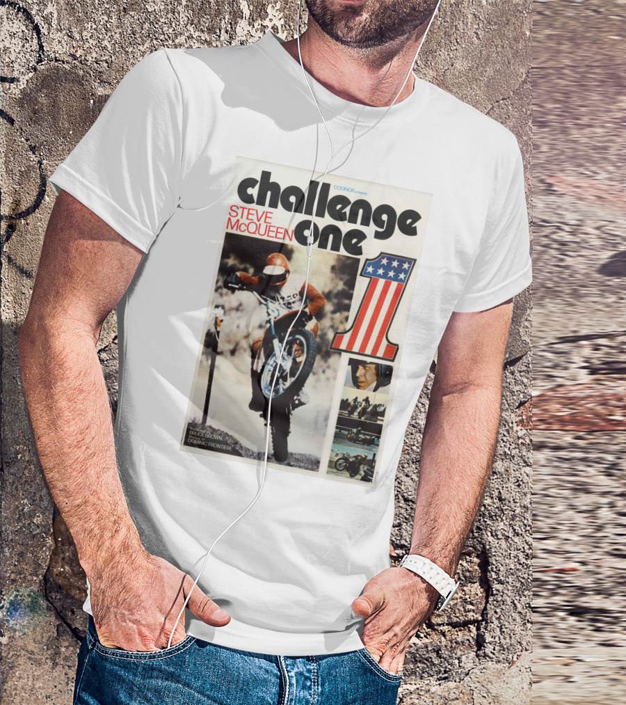 ON ANY SUNDAY Challenge One Steve McQueen Number One Racing Motocross America T-Shirt