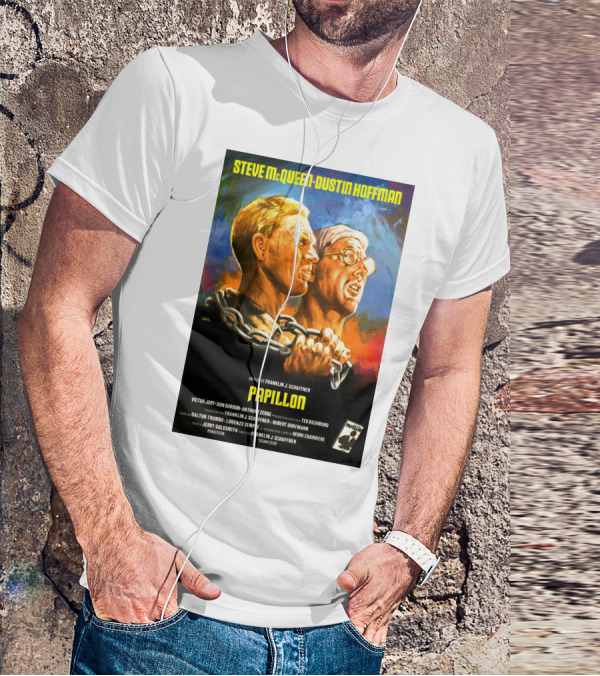 Steve McQueen Dustin Hoffman Papillon Movie T-Shirt
