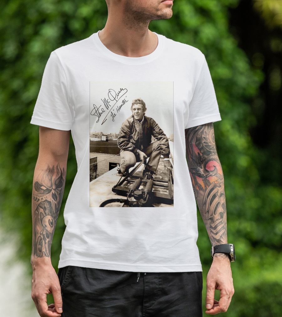 Steve McQueen The Hunter 1980 Signature Scene Photo T-Shirt