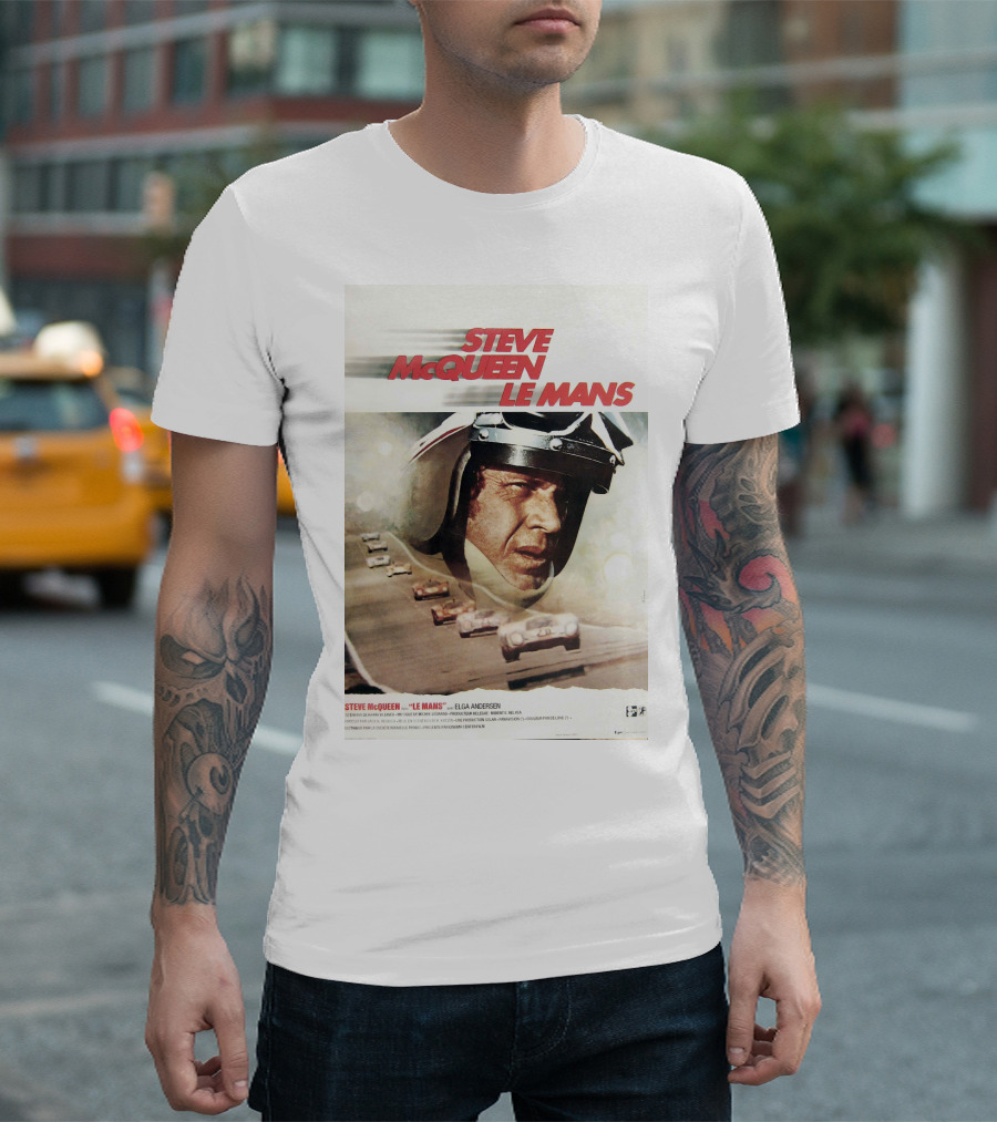 Steve McQueen Le Mans 1971 Racing Film T-Shirt