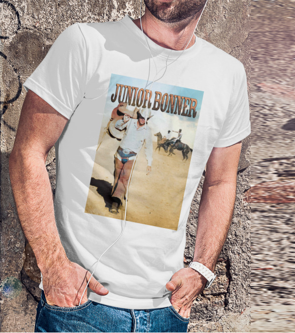Junior Bonner 1972 Steve McQueen Rodeo Cowboy Scene T-Shirt