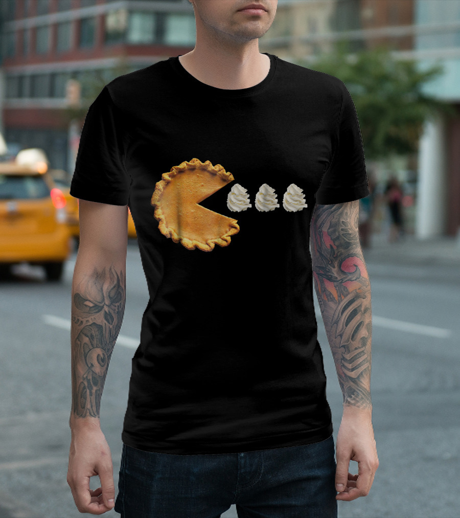 Pumpkin Pie Pac-Man Whipped Cream Chase T-Shirt