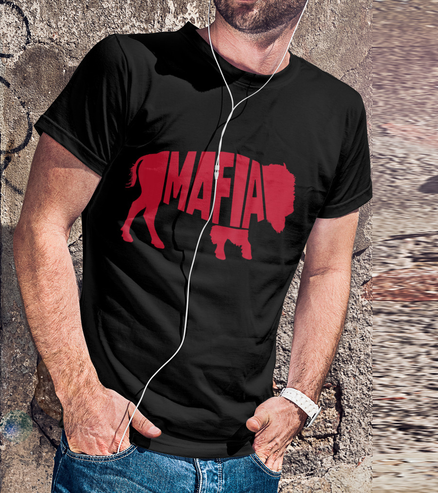 Buffalo Mafia Football Playoffs Red Buffalo T-Shirt