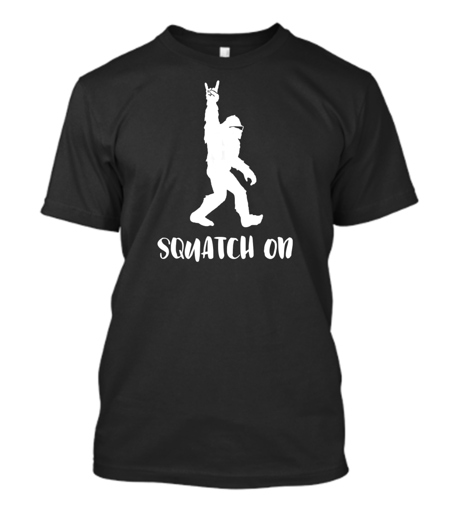Squatch ON Rock And Roll Bigfoot Iconic Hand Gesture T-Shirt