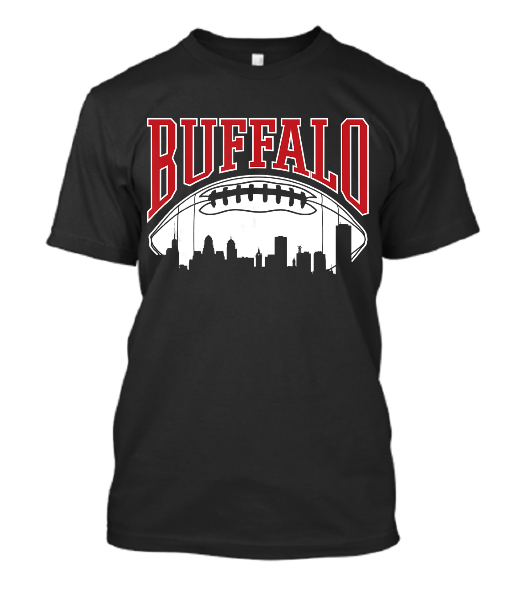 Buffalo Football Vintage Skyline Football City T-Shirt