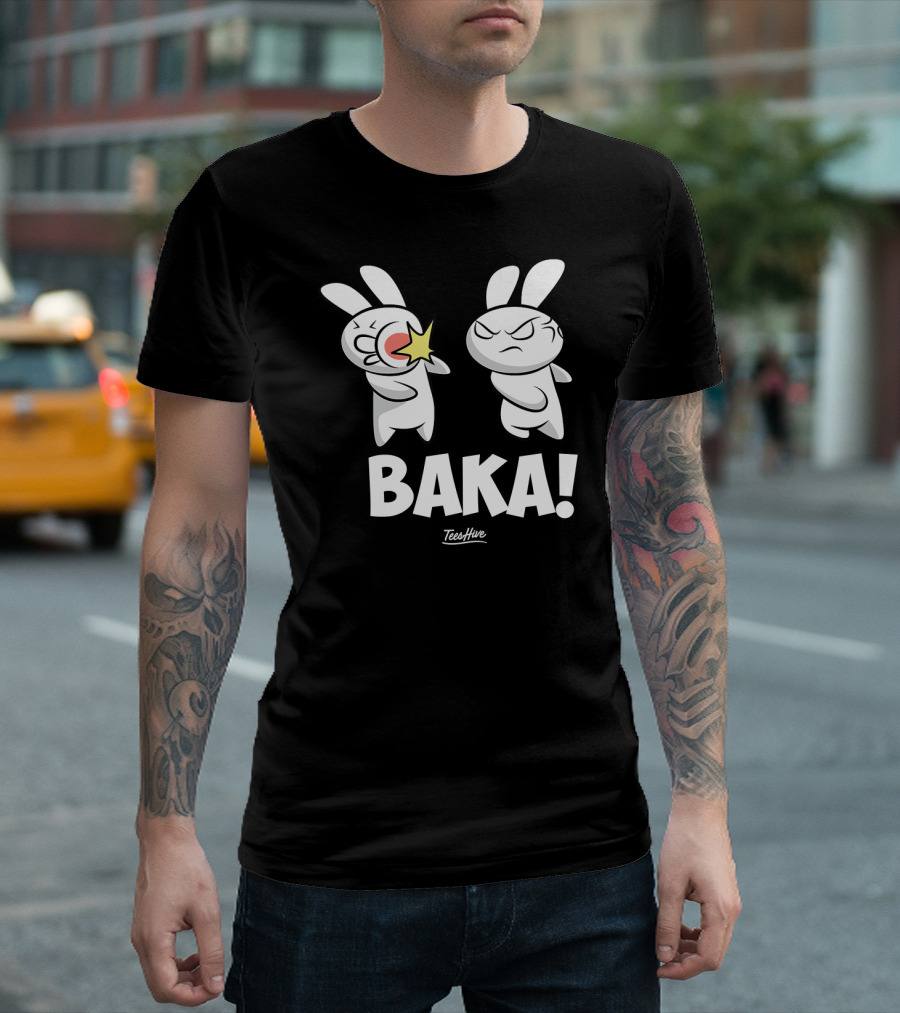 Anime Baka Rabbit Slap Baka Japanese TeesHive T-Shirt