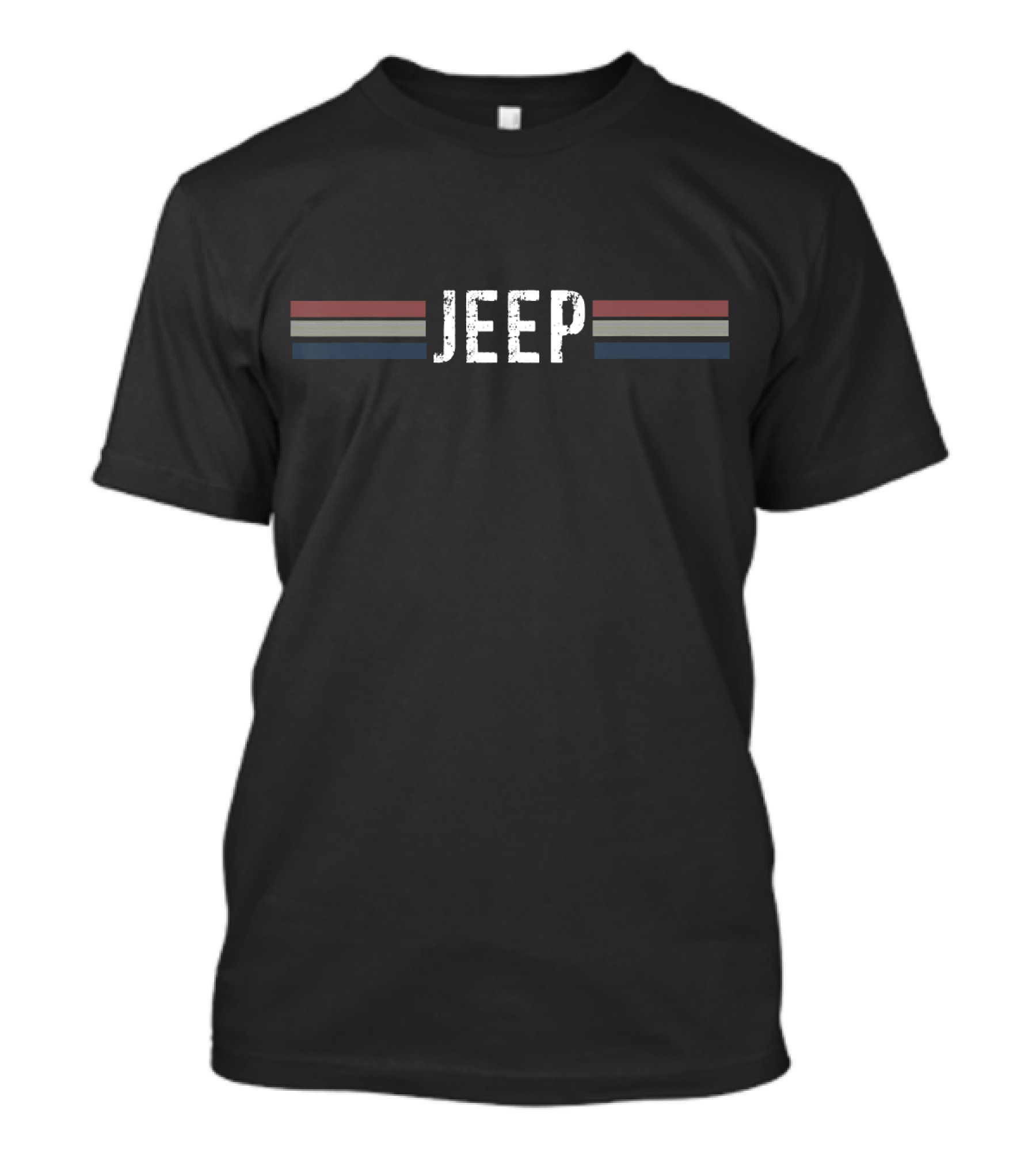 Jeep America Grunge Striped T-Shirt