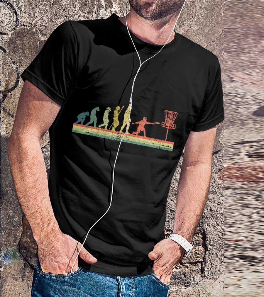 Disc Golf Evolution Funny Sports T-Shirt