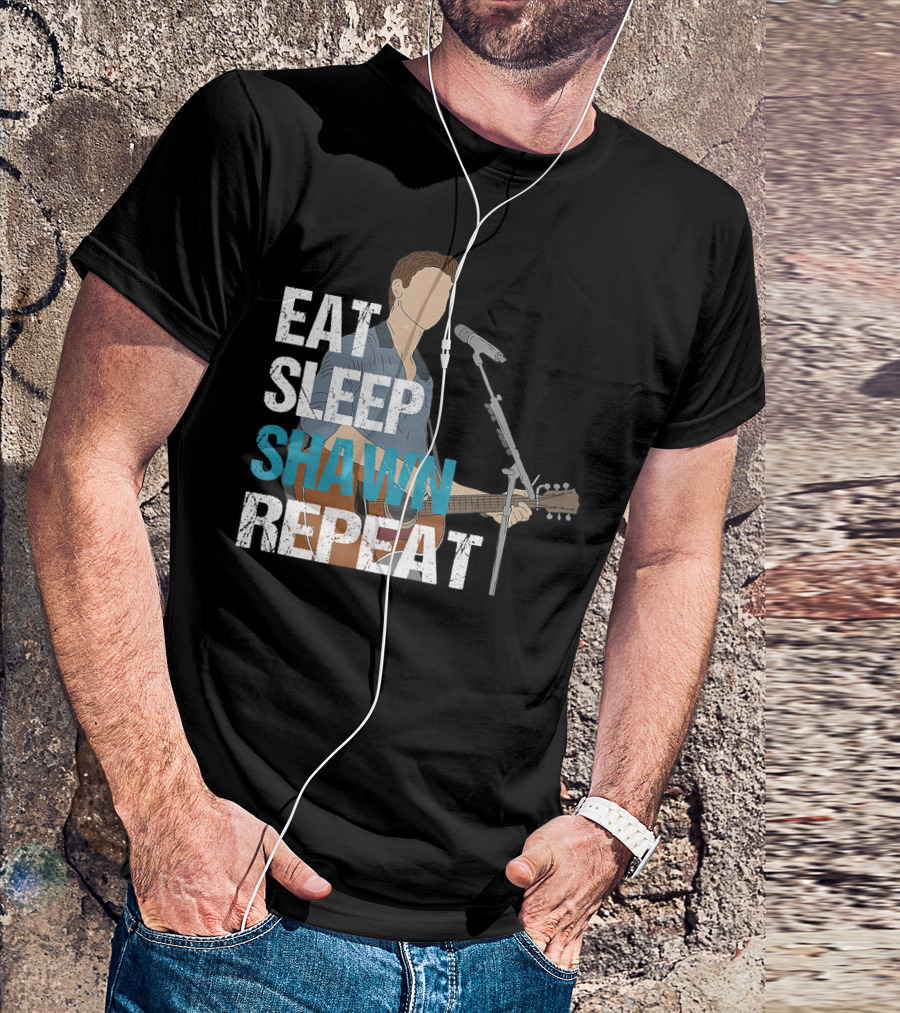 Eat Sleep Shawn Mendes Repeat Iconic Musician T-Shirt