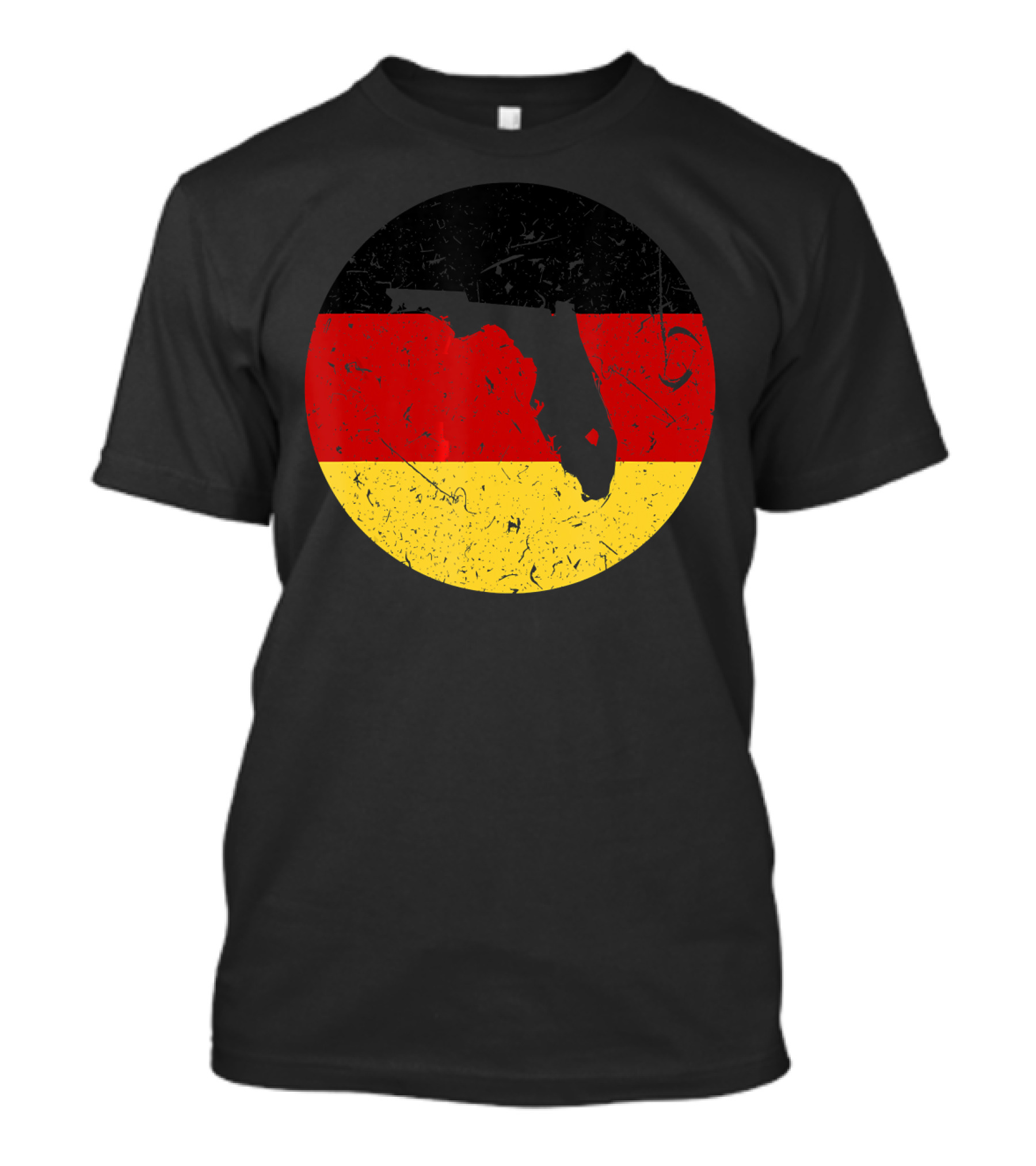 Proud Floridian German Flag Map Of Florida T-Shirt