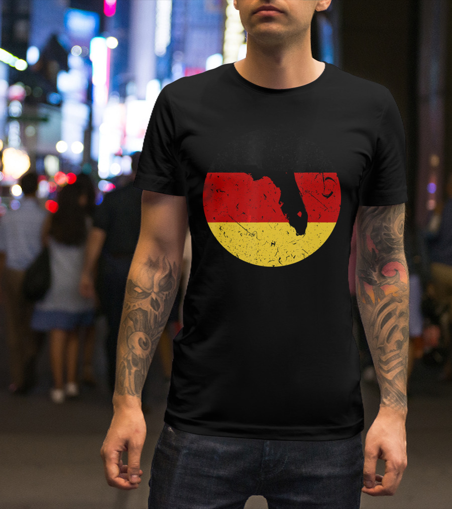 Proud Floridian German Flag Map Of Florida T-Shirt