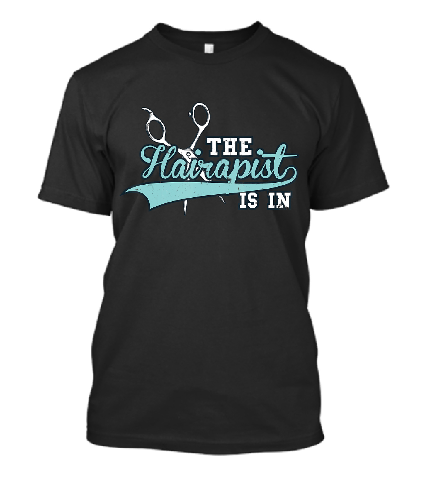 The Hairapist Is In Scissors Logo Hairdresser T-Shirt