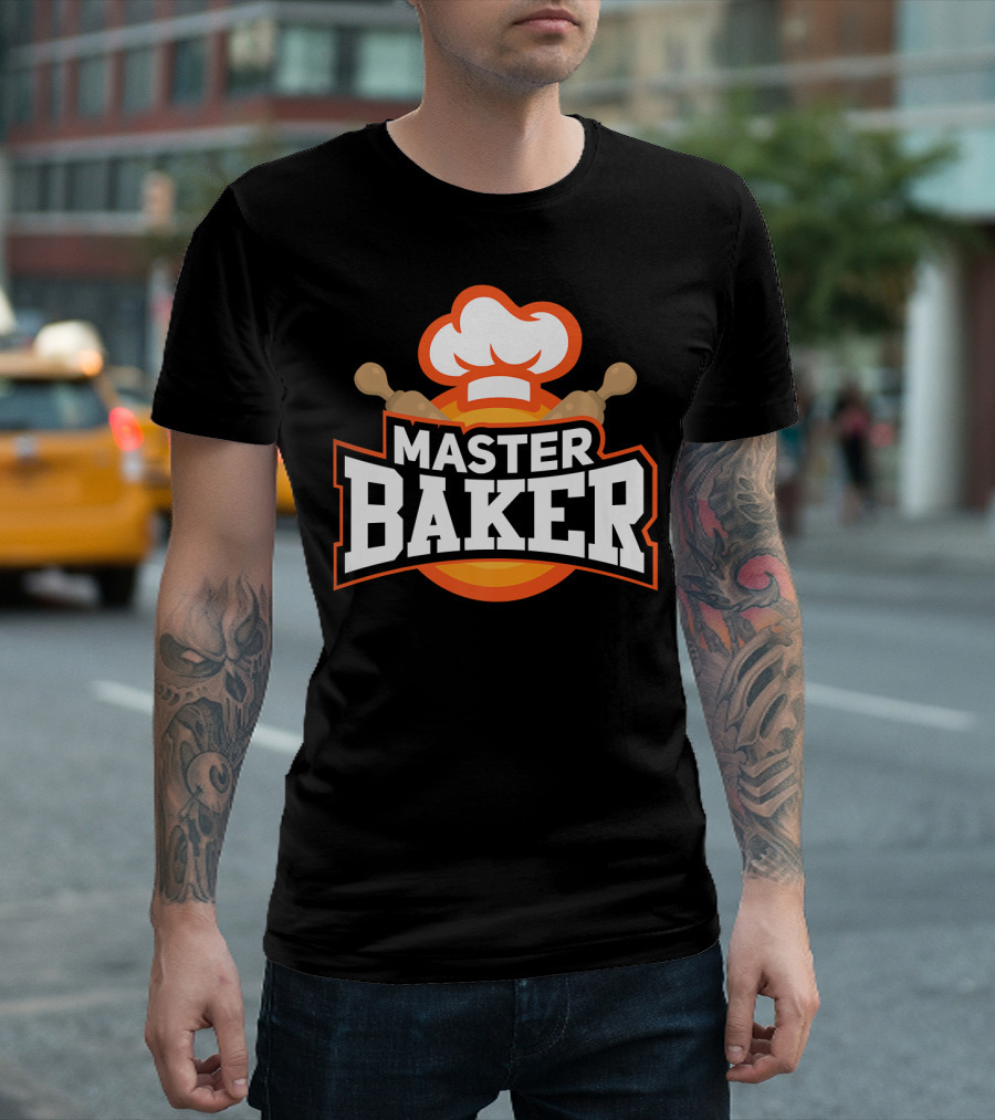 Master Baker Chef Hat with Rolling Pins T-Shirt