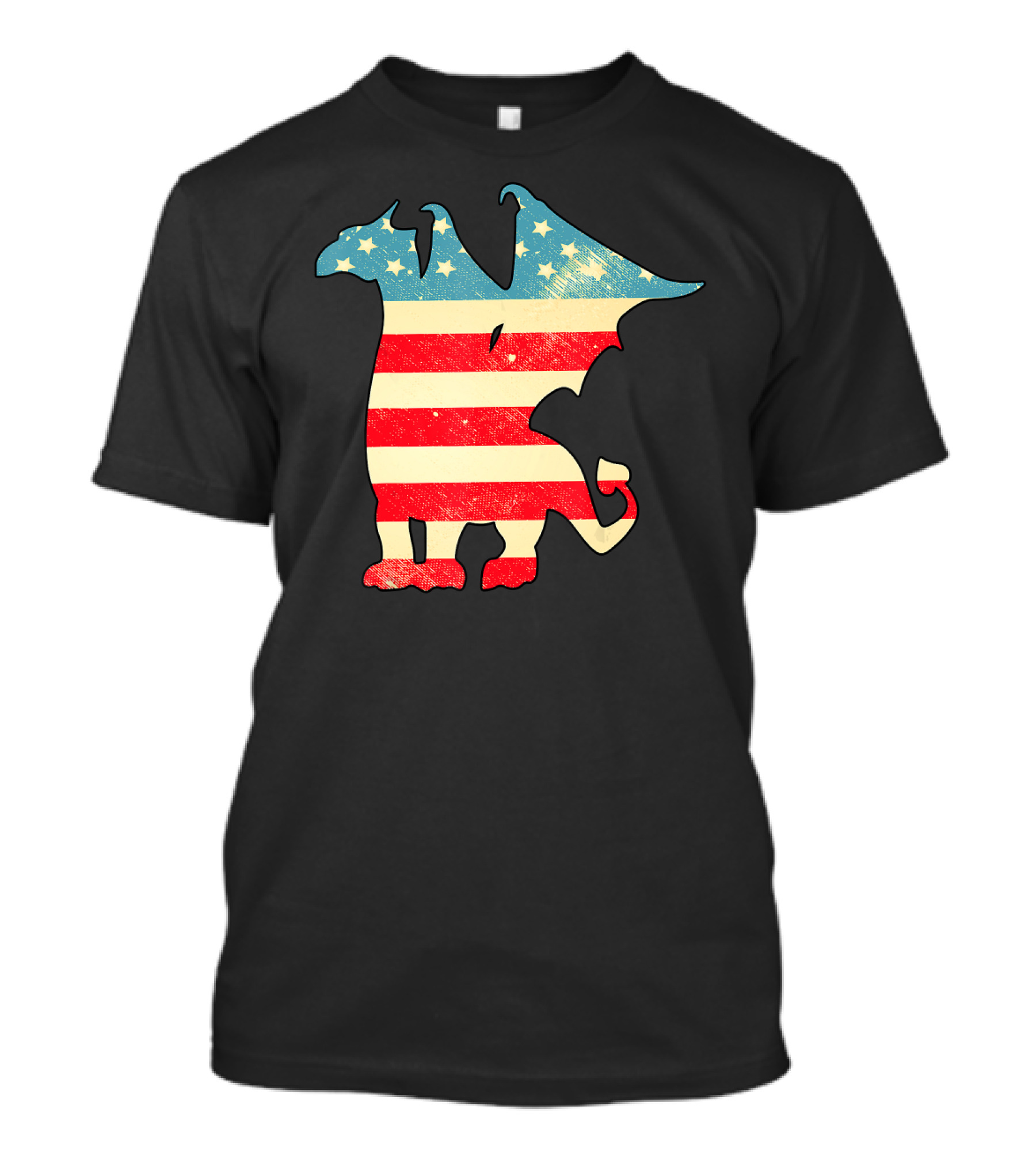 American Flag Dragon Vintage Stars And Stripes 4th Of July T-Shirt