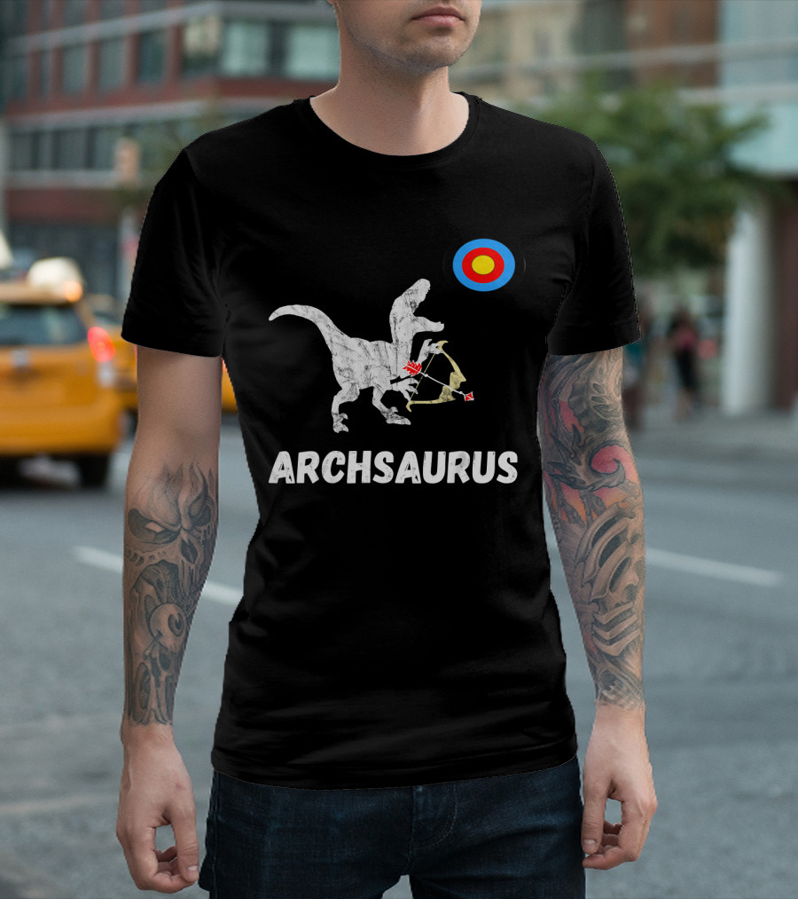 Archsaurus Archery Dinosaurs Shooting Archer Dino Huntin T-Shirt