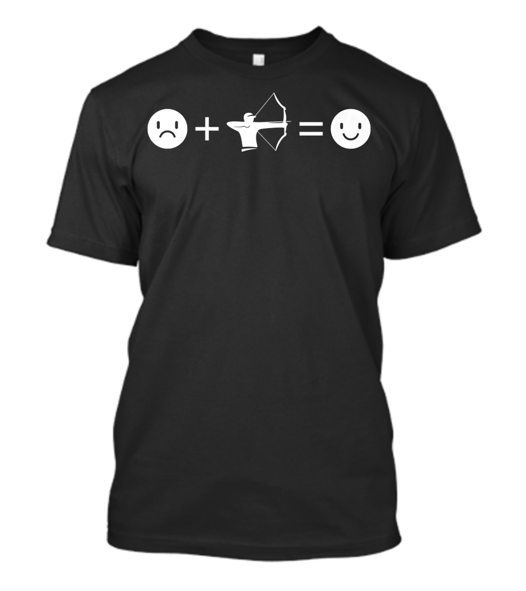 Sad Face Plus Archery Equals Happy Face T-Shirt