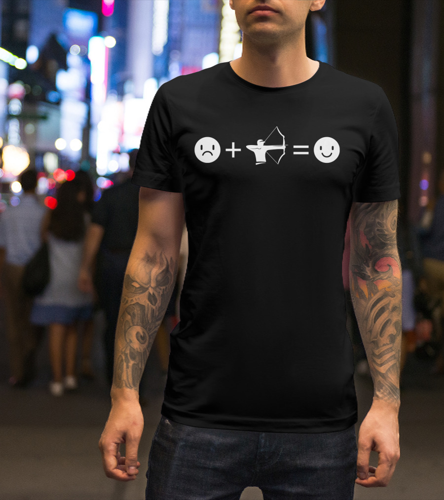 Sad Face Plus Archery Equals Happy Face T-Shirt