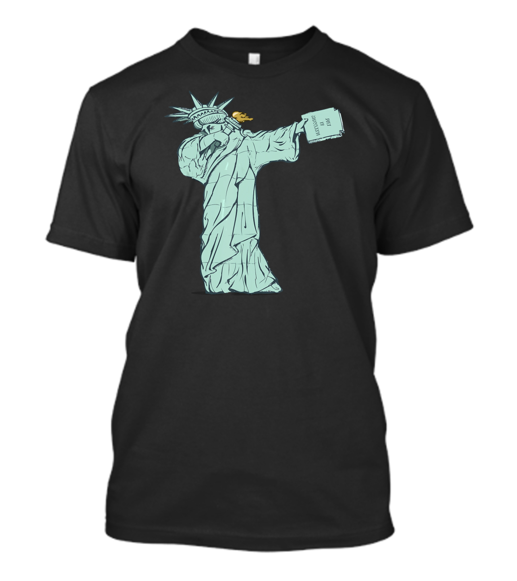 Funny Dabbing Statue Of Liberty With July IV MDCCLXXVI Book T-Shirt