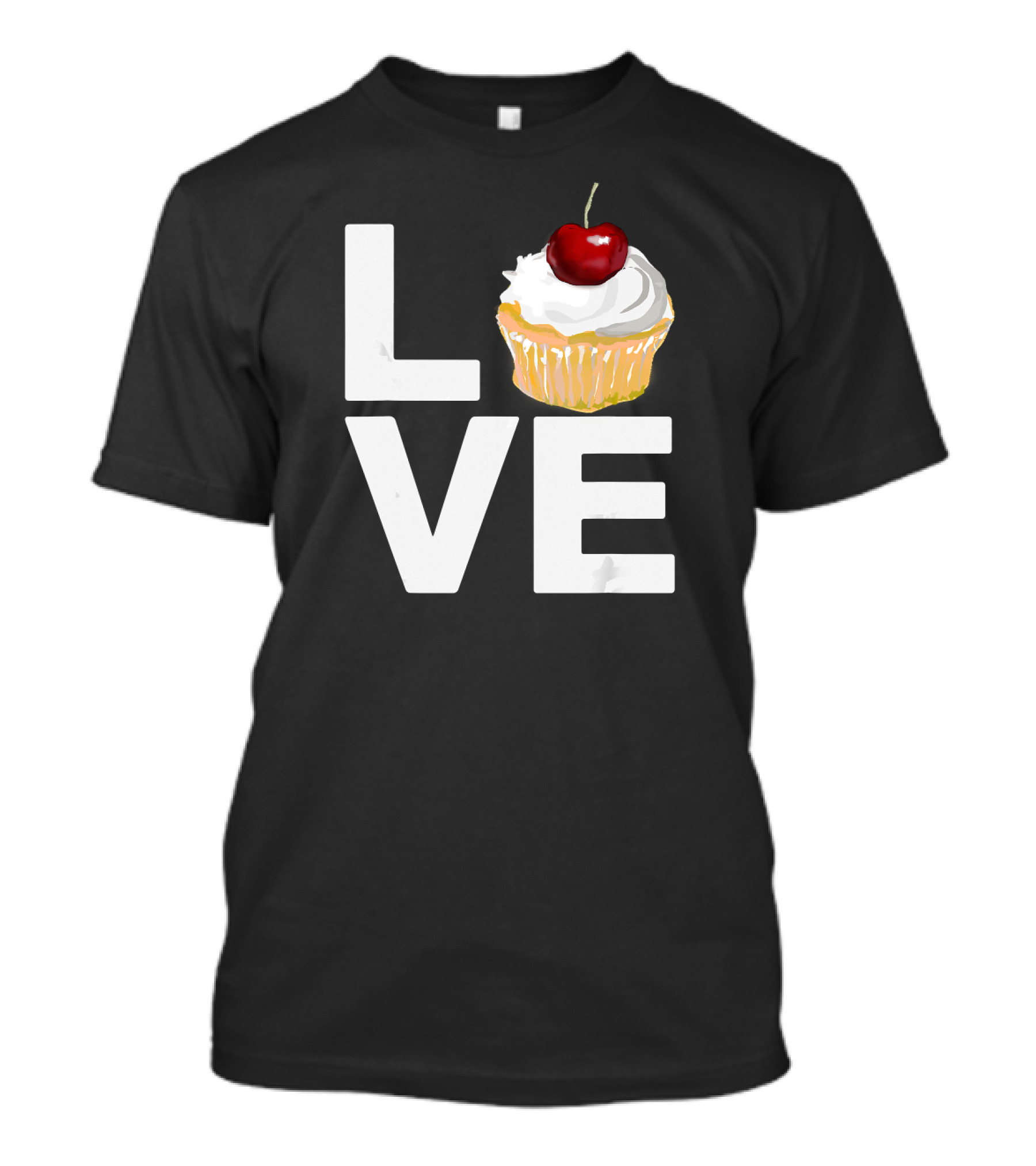 Love Cupcake Funny Baking Pastry With Cherry T-Shirt