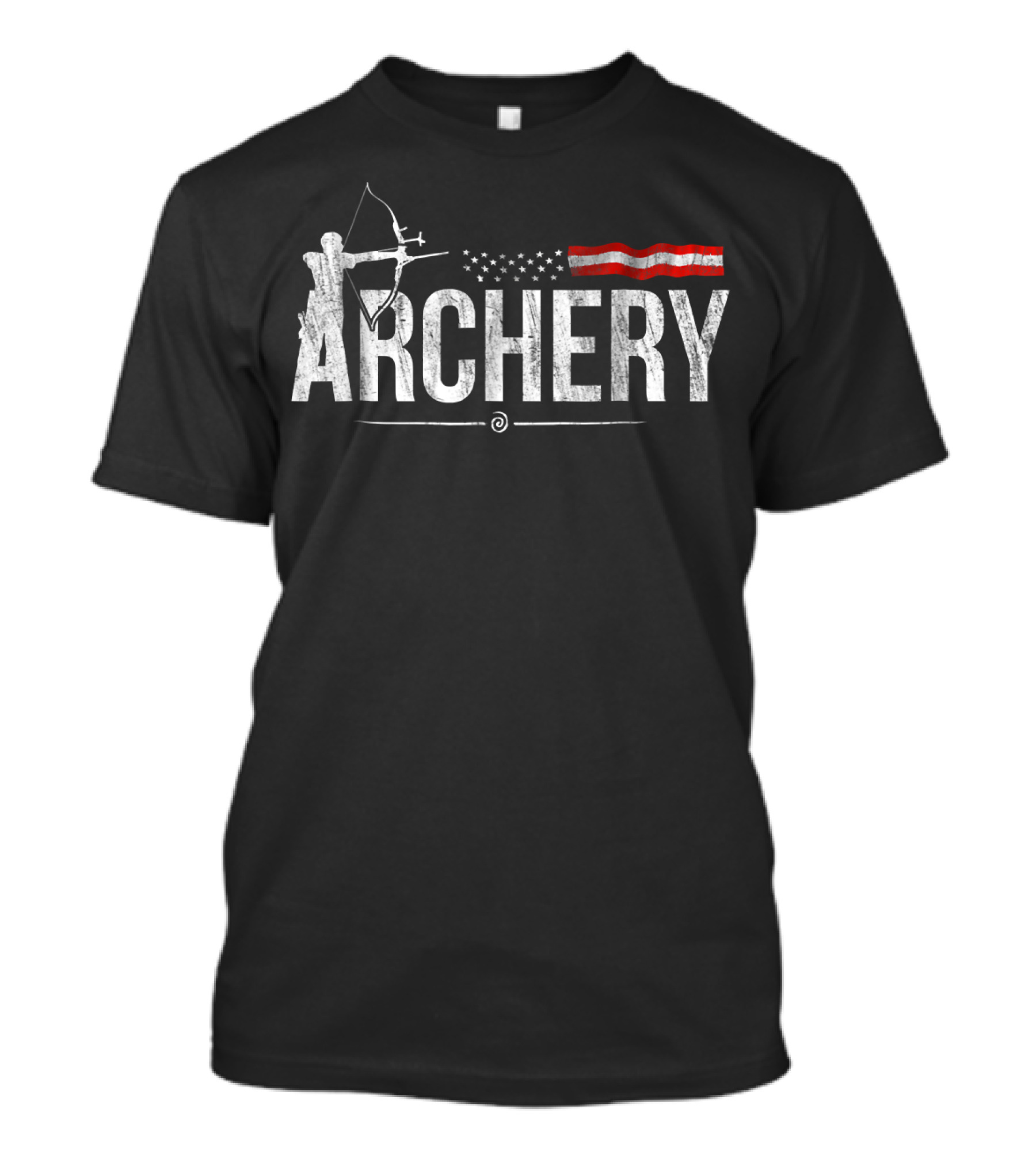 Archery Enthusiast American Flag Bow Hunter T-Shirt