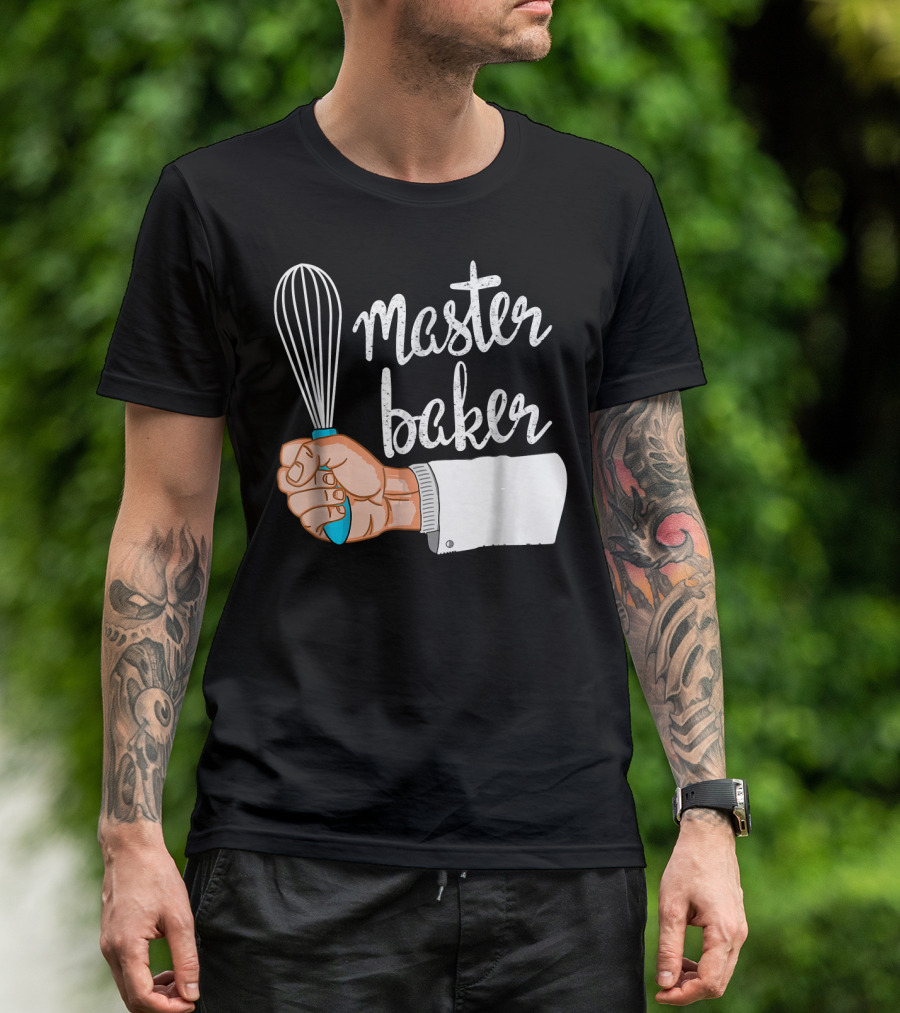 Master Baker Funny Christmas Cookie Bak Whisk Chef Hand T-Shirt