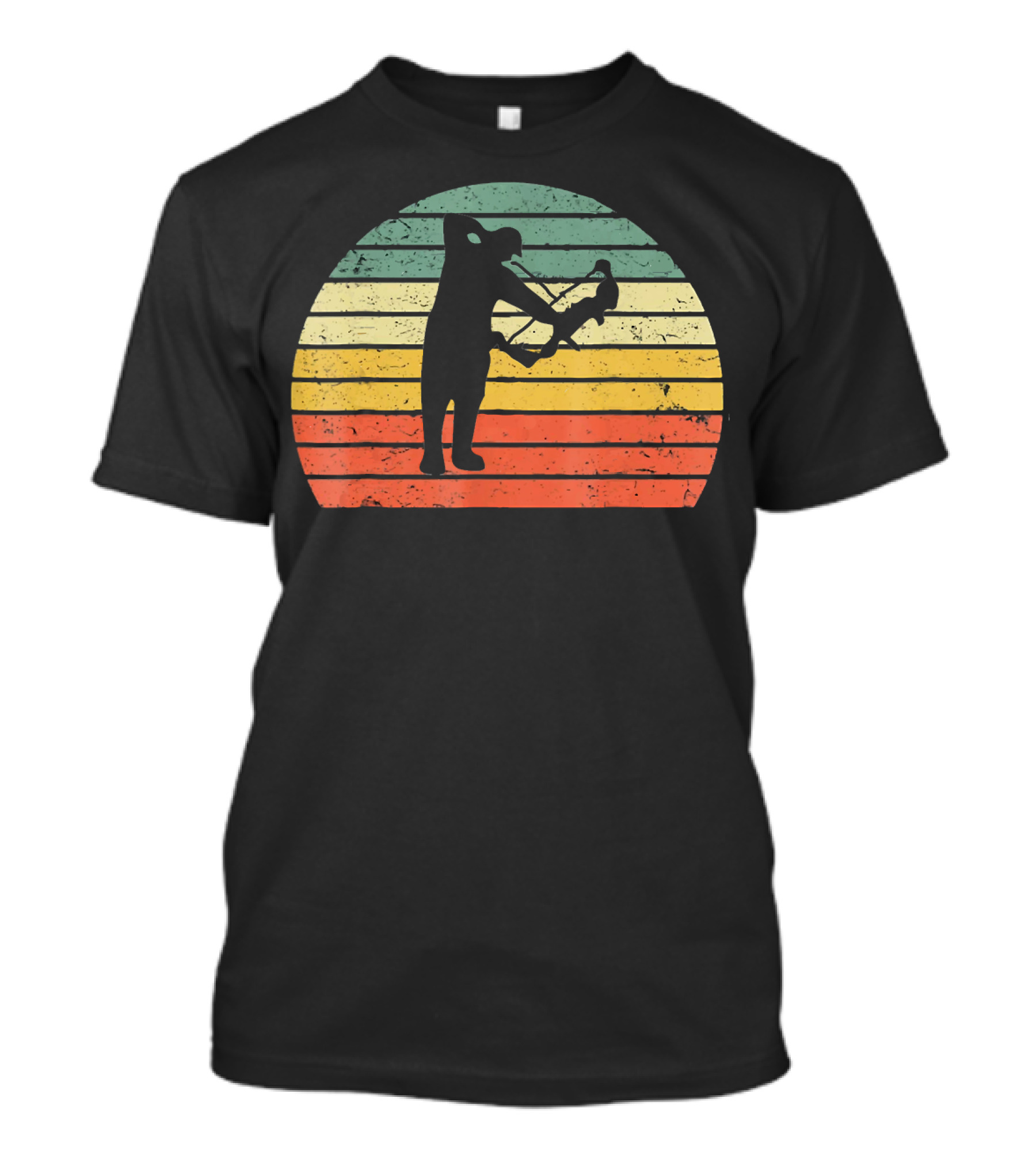 Retro Bowfishing Hunter Archer T-Shirt