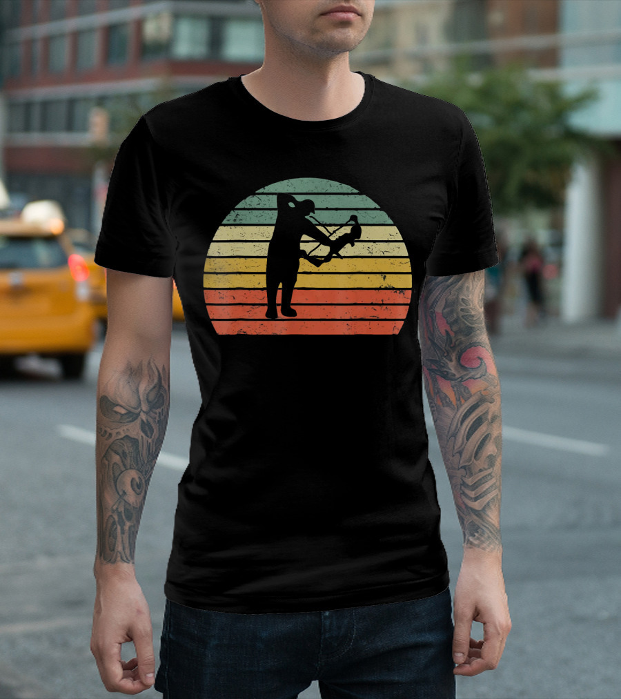 Retro Bowfishing Hunter Archer T-Shirt