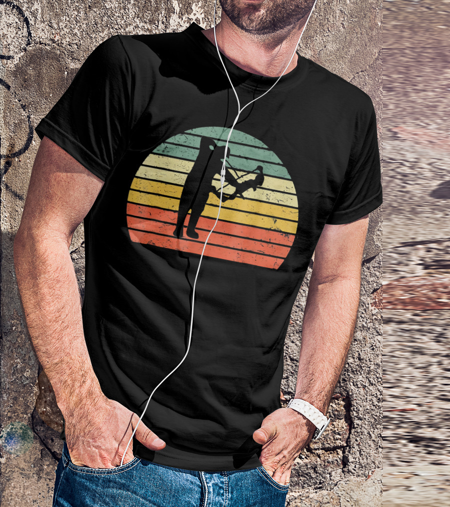 Retro Bowfishing Hunter Archer T-Shirt