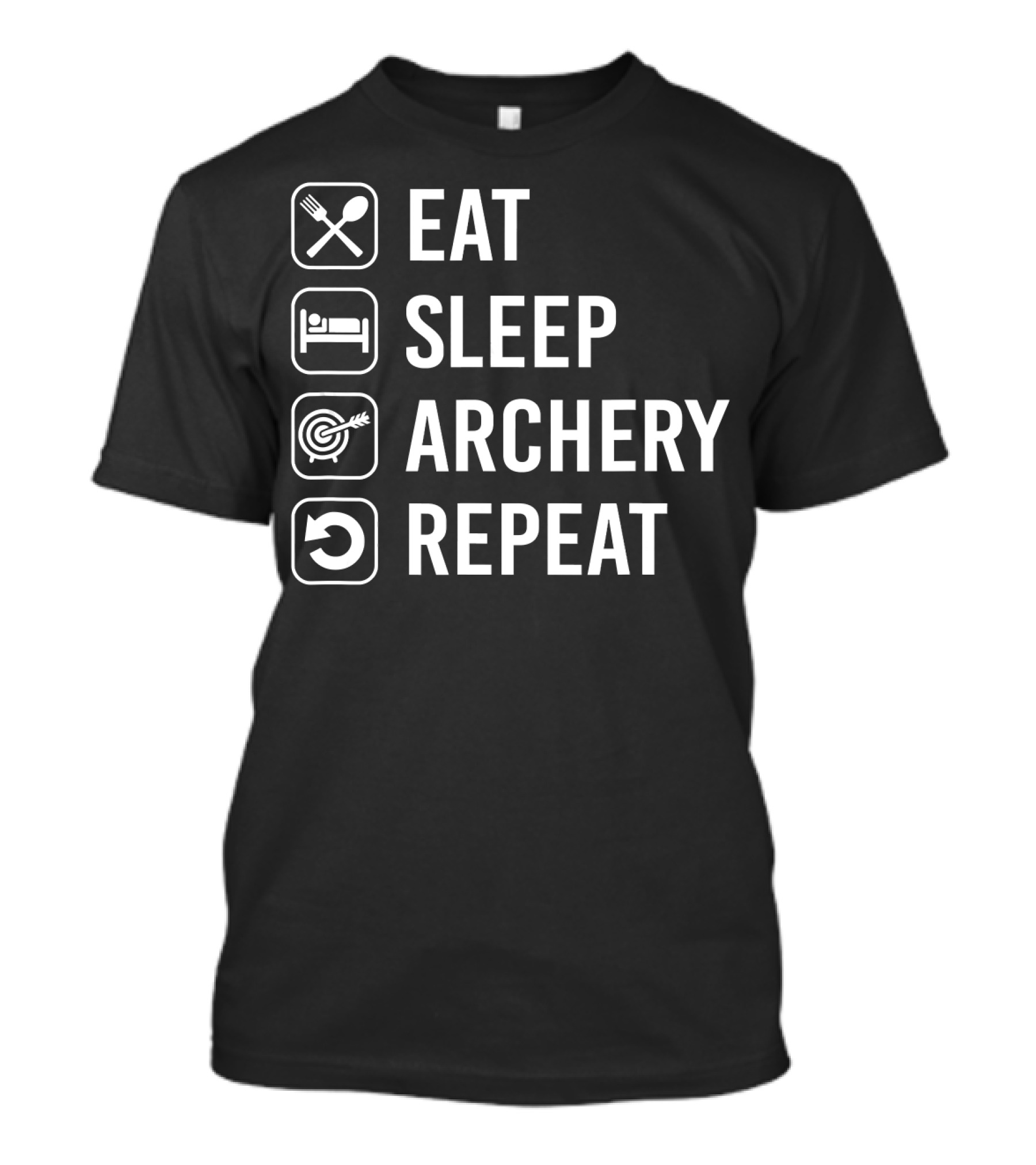 Eat Sleep Archery Repeat Bow Hunting Gear T-Shirt