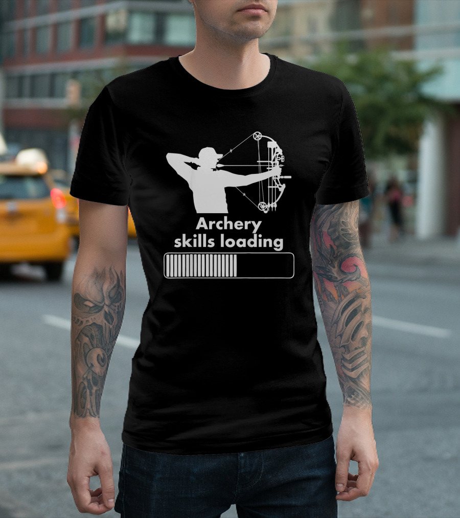 Kids Archery Skills Loading Funny Bow Hunter Gift T-Shirt