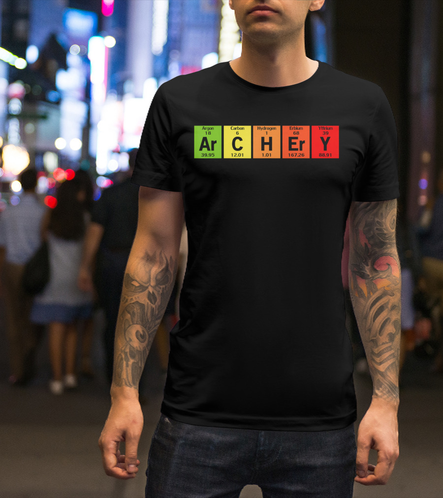 Science Elements Archery Funny Periodic Arrow Chemistry T-Shirt