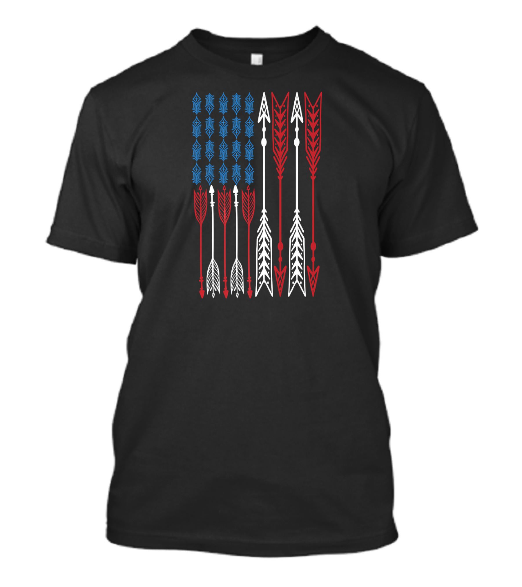 USA Flag Arrow Archery Dad Hunting T-Shirt