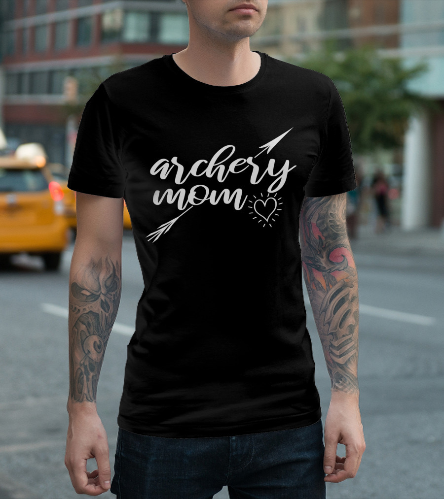 Archery Mom Heart Arrow Mama T-Shirt