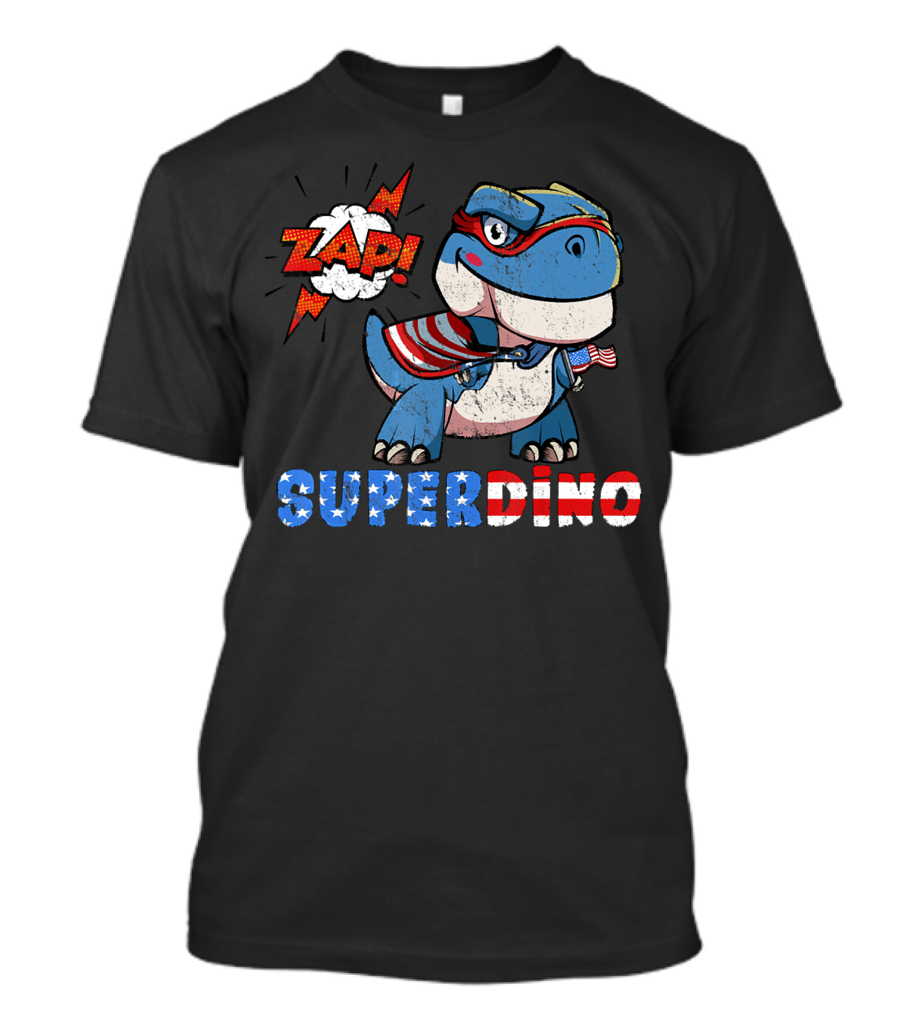 Zap Superdino 4th Of July American T-Shirt