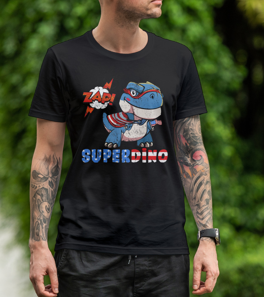 Zap Superdino 4th Of July American T-Shirt