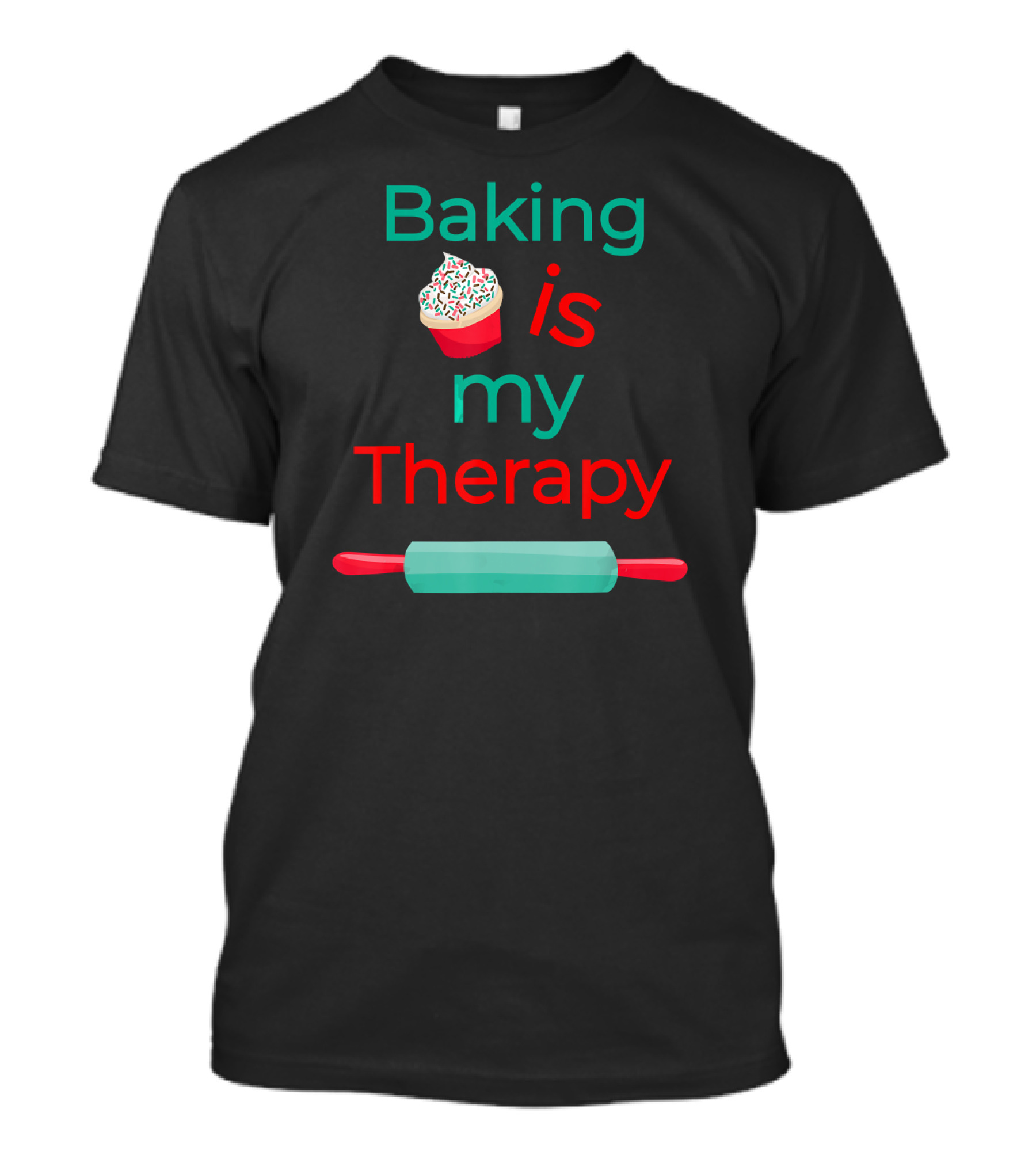 Baking Is My Therapy Cupcake Rolling Pin T-Shirt