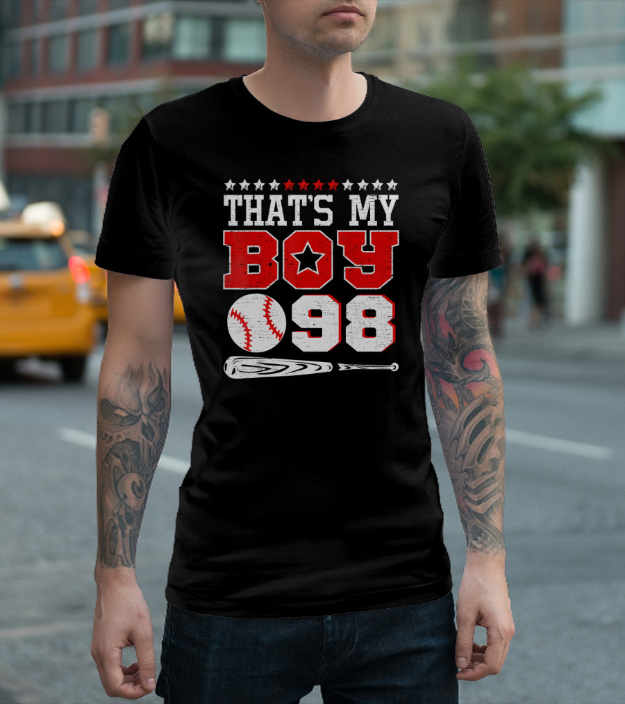 That's My Boy Baseball Star 98 with Bat and Ball T-Shirt