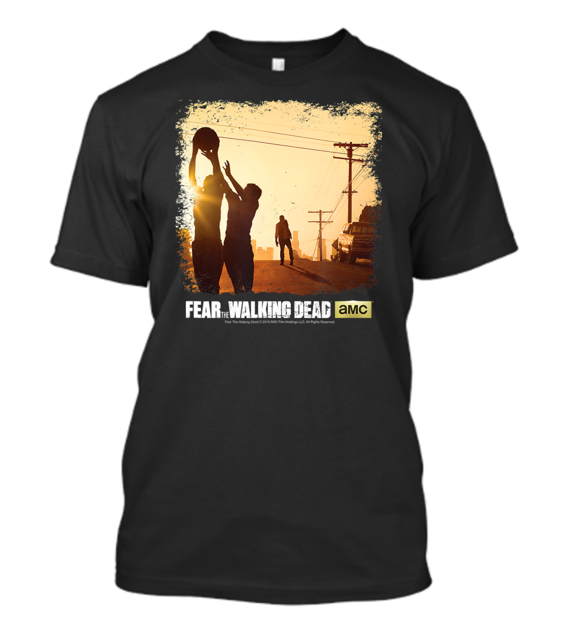 Fear The Walking Dead AMC Shadowy Basketball Scene T-Shirt