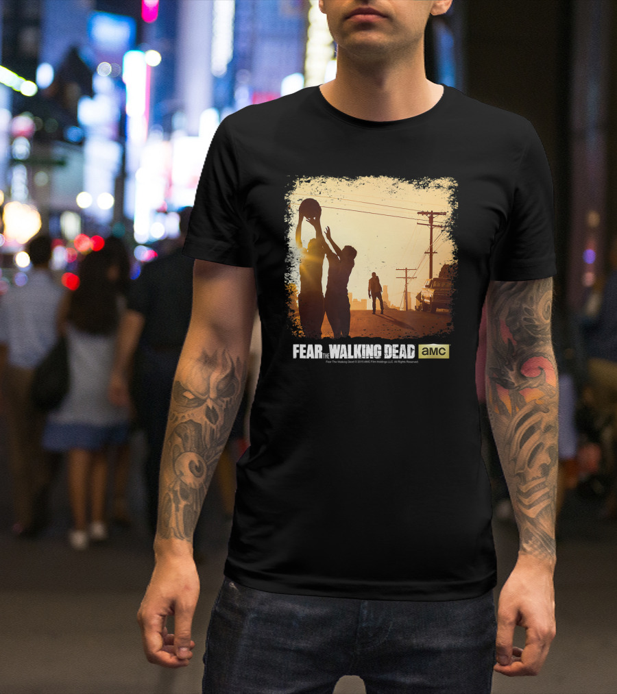 Fear The Walking Dead AMC Shadowy Basketball Scene T-Shirt