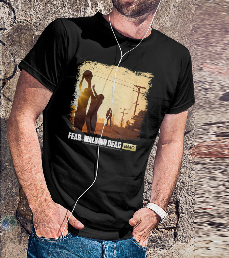 Fear The Walking Dead AMC Shadowy Basketball Scene T-Shirt