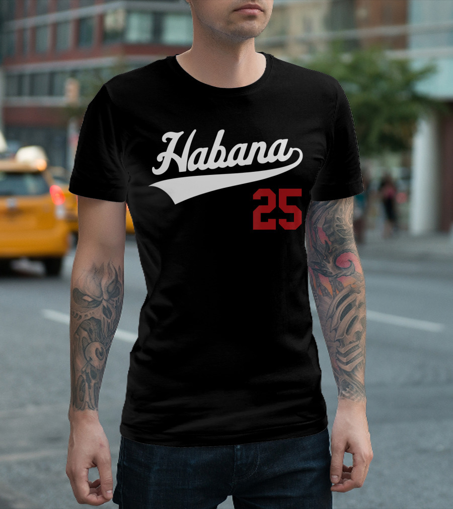 Habana 25 Baseball Camiseta Havana Cuba T-Shirt