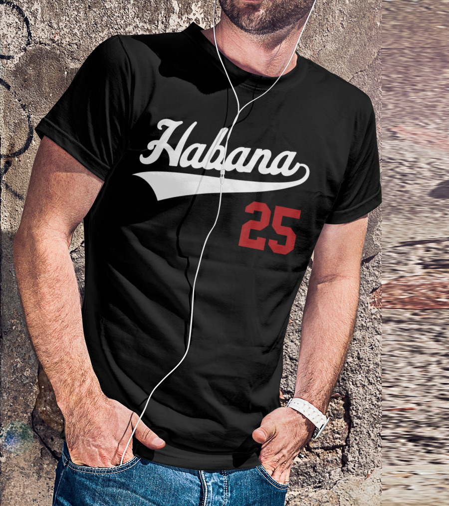 Habana 25 Baseball Camiseta Havana Cuba T-Shirt