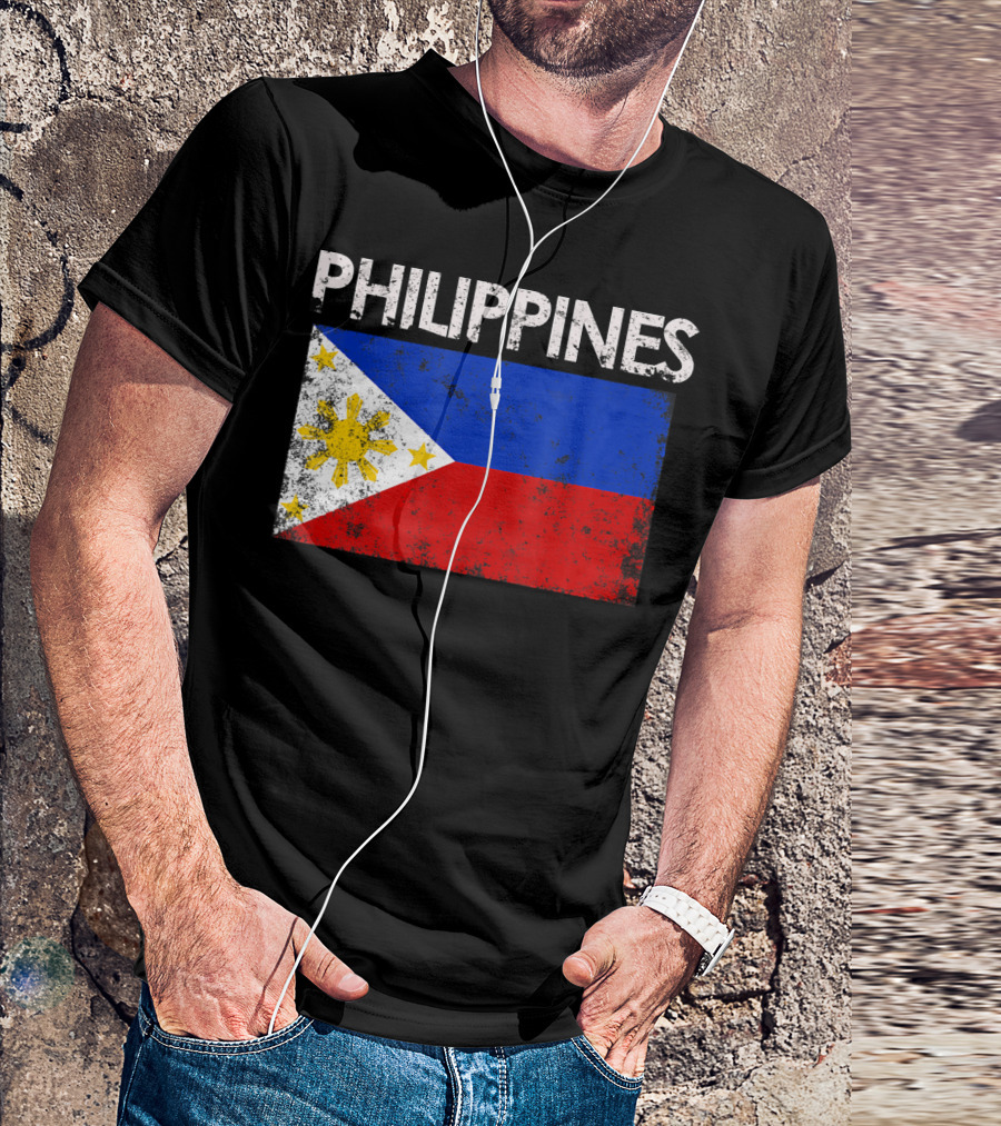 Philippines Vintage Flag Filipino Pride T-Shirt