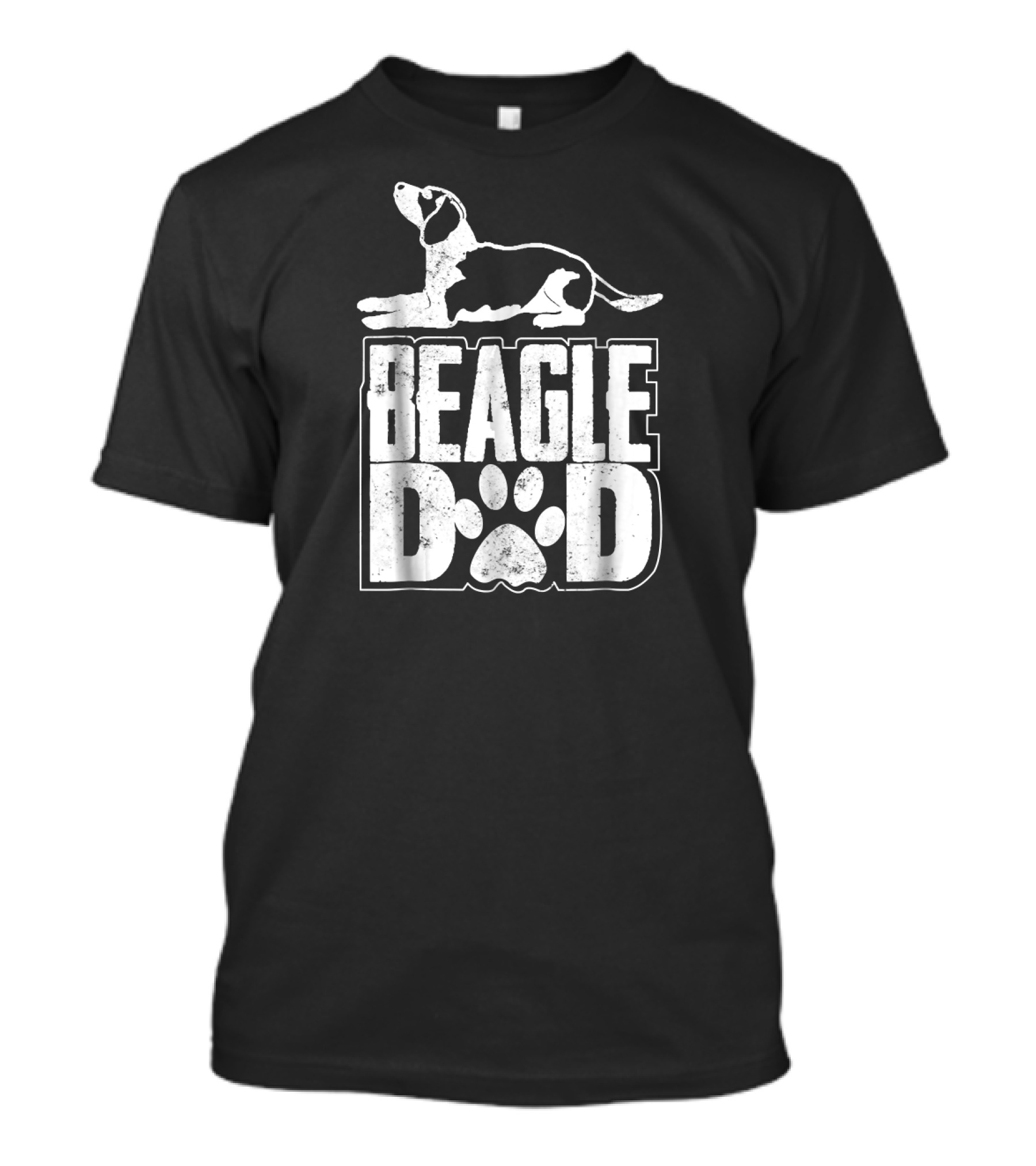 Beagle Dad Funny Dog Beagle Paw T-Shirt
