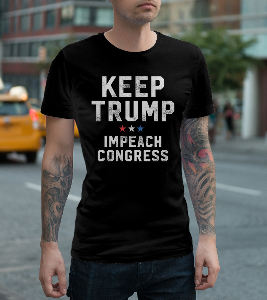 Keep Trump Impeach Congress Republican Patriotic Stars T-Shirt